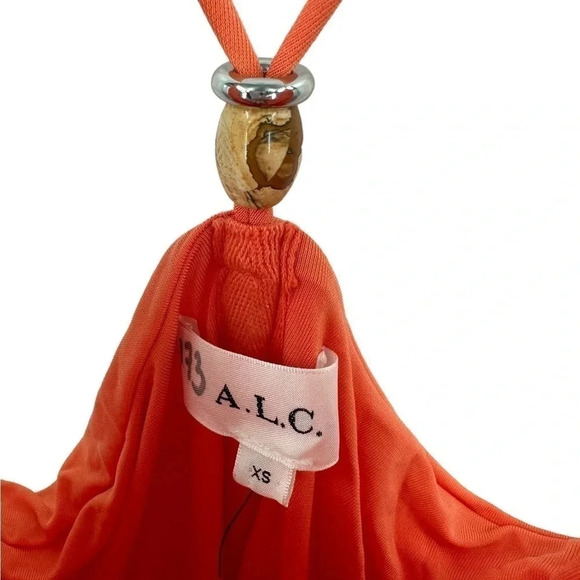 A.L.C Allegra Ruched Bead-Embellished Midi-Dress B925 - Picture 4 of 5